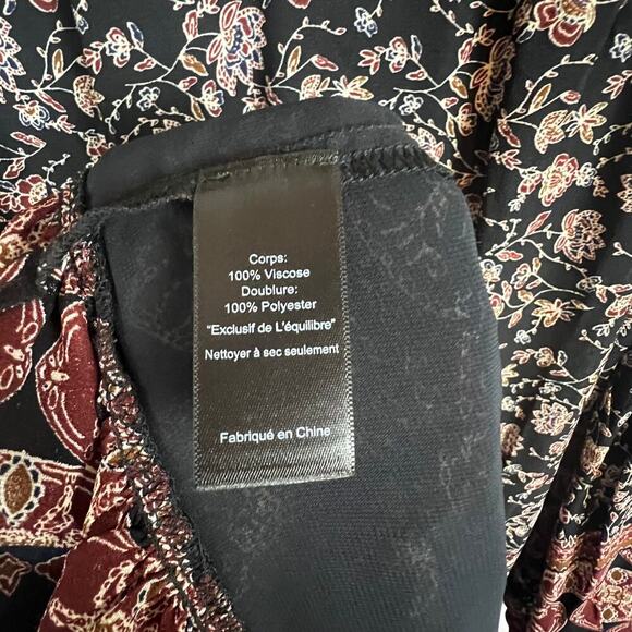 ASTR The Label Stella Women's Dress Size Large Drop-Waist BOHO Mini Long Sleeve - Picture 8 of 11